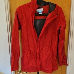 Columbia Kid's L  Vibrant Red Rain Jacket